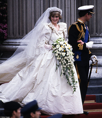 پرنسس دایانا عروس سابق ملکه بریتانیا که از مطرح‌ترین پرنسس های روزگار خود بود.
