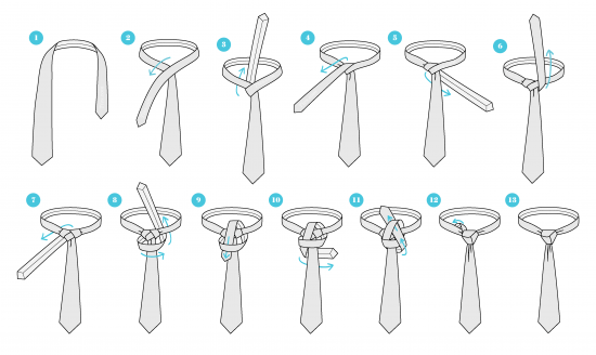 نحوه بستن گره کراوات ترینتی