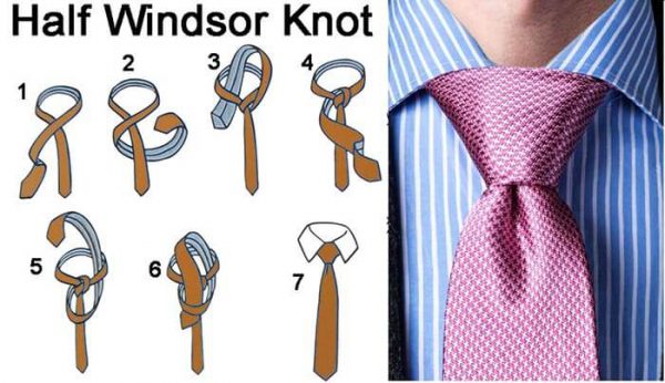 بستن کراوات به روش گره نیمه ویندسور