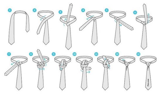 روش بستن گره ترینیتی کراوات