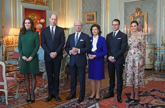 دیدار رسمی کیت میدلتون و شاهزاده انگلیس از سوئد در کاخ سلطنتی استکهلم